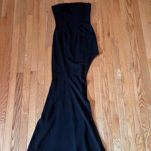 Jay Godfrey Black High Side Slit Dress Formal Gown Size 2